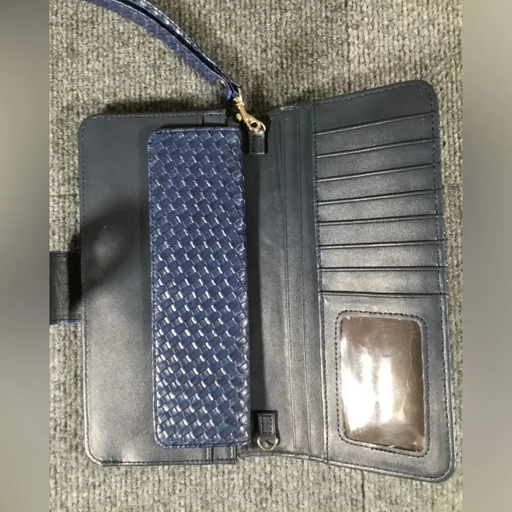 Wristlet wallet blue EUC